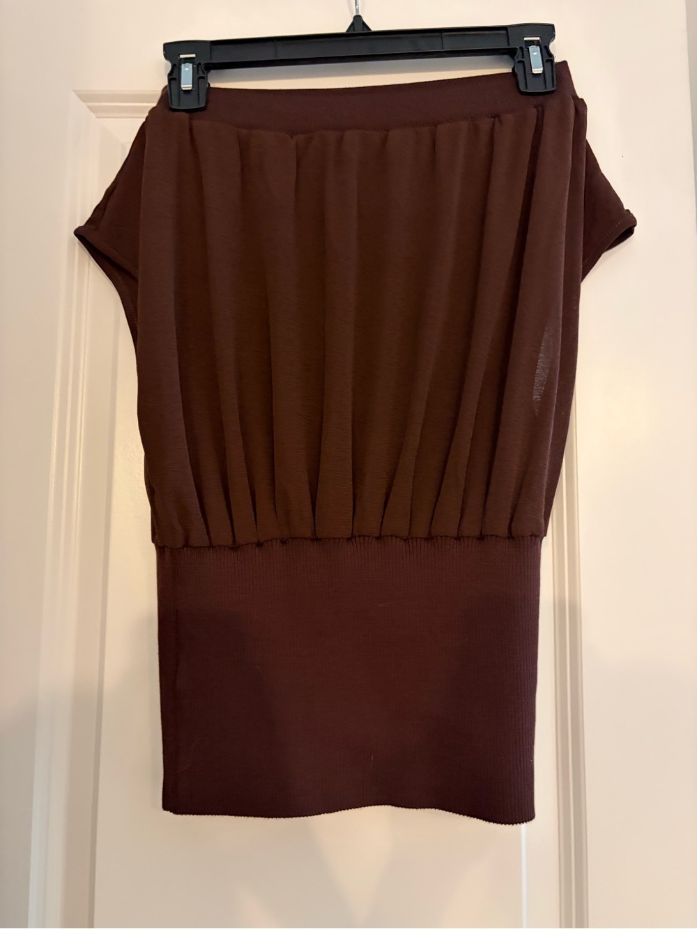 COMMENSE Chocolate Brown Top & Maxi Skirt Set XS NWOT